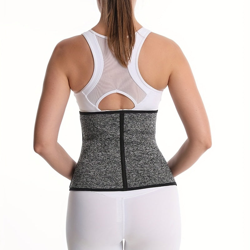 Gray Workout Waist Trainer Tummy Control Slimming Body Shaper Belt