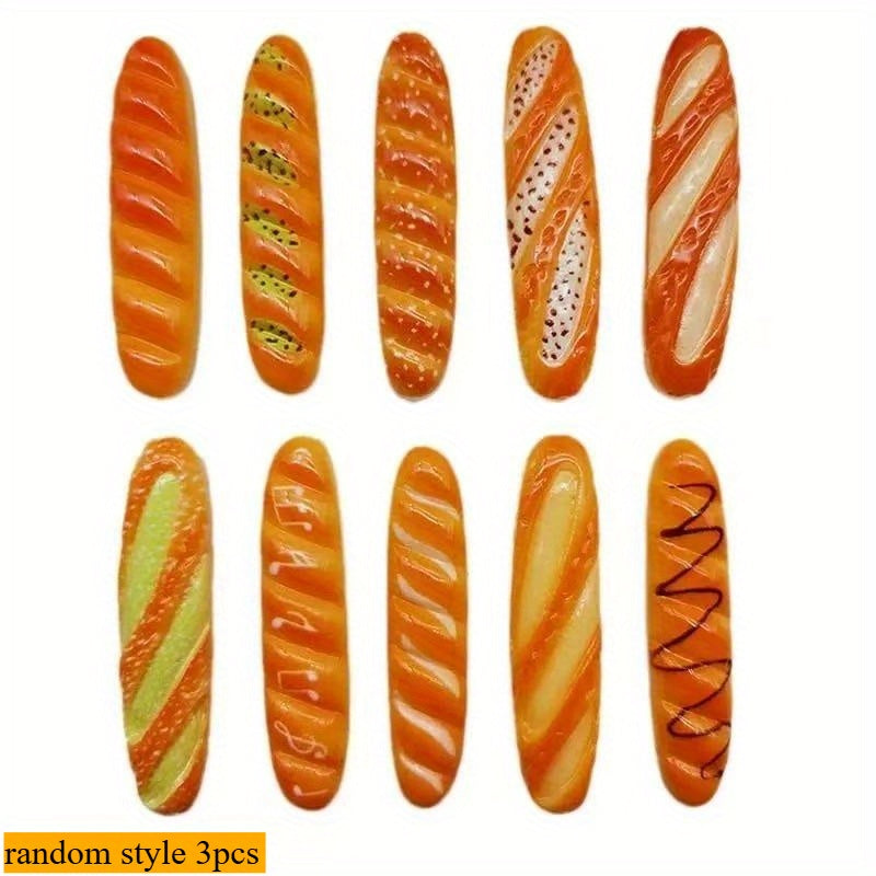Baguette Food Play Set DIY Crafts Cream Glue Creative Fun Durable Accessory