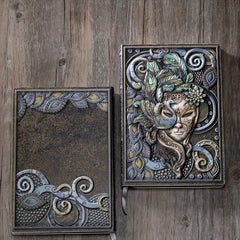 A5 Vintage Mask Pattern Notebook - 100 Sheets