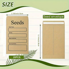 20pcs Seed Envelope Self-sealing Seed Preservation Envelope