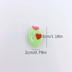 36pcs Fruit Shape Shoe Charm Resin Avocado Watermelon Shoe Buckle