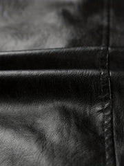 Men's PU Leather Lapel Zipper Jacket for Autumn/Winter