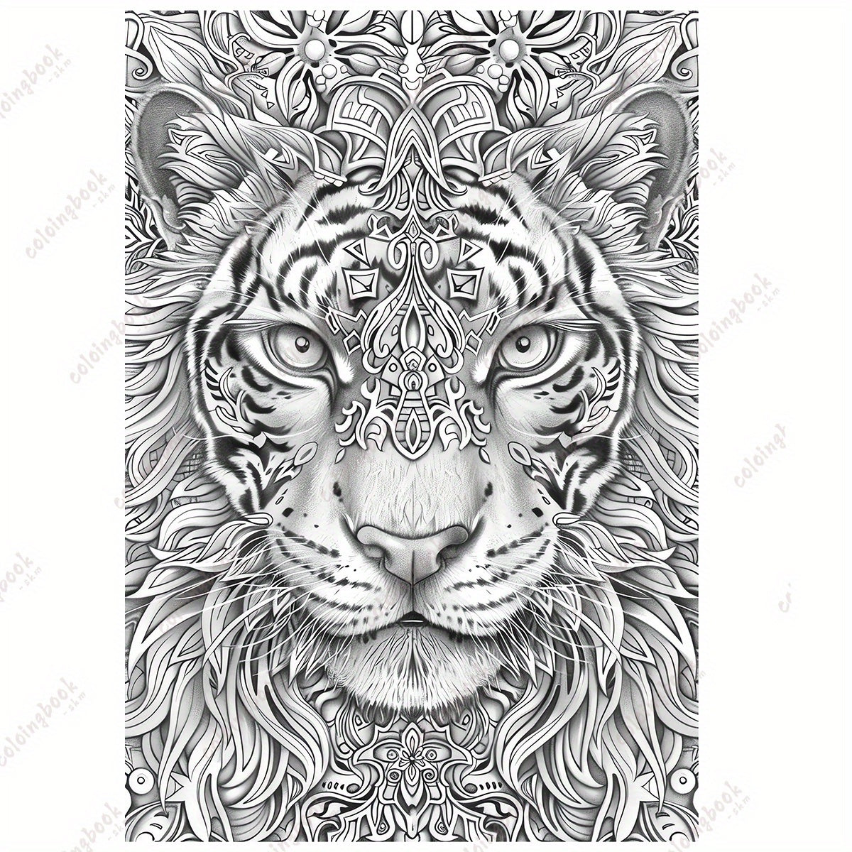 Animal Mandalas Coloring Book - Vibrant Cat & Intricate Patterns for Adults