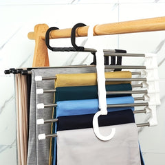 5-in-1 Stainless Steel Telescopic Pants Hanger
