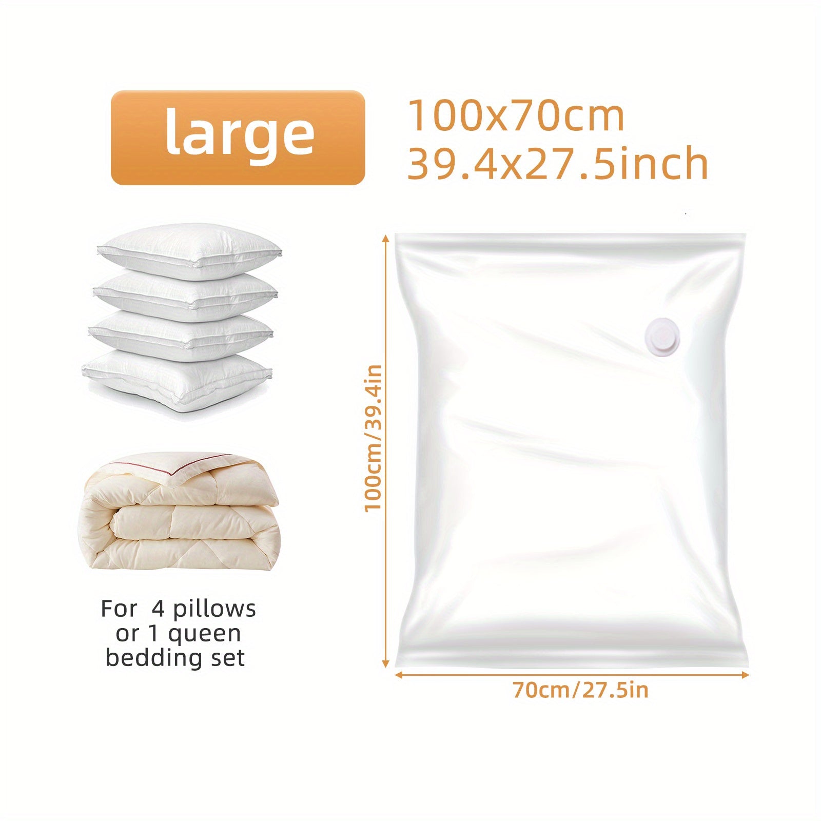 1pc Vacuum Storage Bags Moisture Mildew & Dust Proof Protection