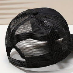 Unisex Mesh Sunshade Breathable Baseball Cap with Triangle Embroidery