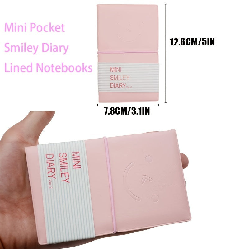 Mini Smiley Face Journal Set with PU Leather Case