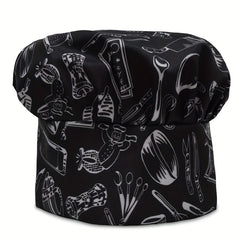 Adult Chef Hat Adjustable Kitchen Cooking Cap