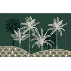 Coconut Tree Pattern Doormat Dirt Resistant Rug Indoor/Outdoor Entrance