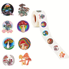 500pcs Mushroom Stickers Self Adhesive Seals for Scrapbooking Cards Envelopes
