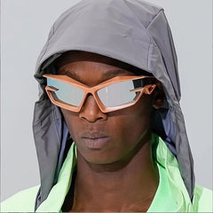 Futuristic Sense Tech Sunglasses Y2K Street Shot Catwalk Opposite Sex