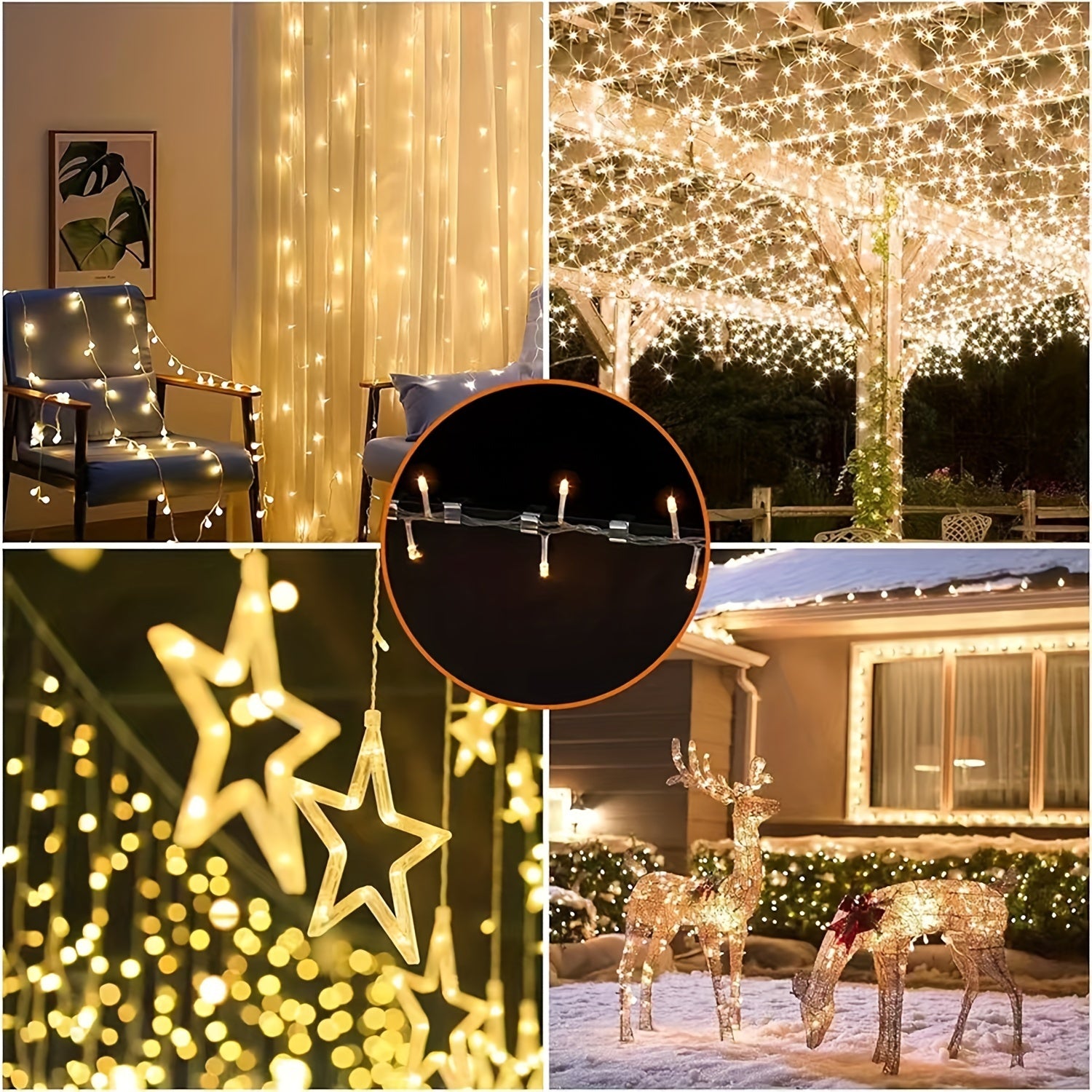 20pcs Christmas String Light Hook Outdoor Clip for Holiday Decoration