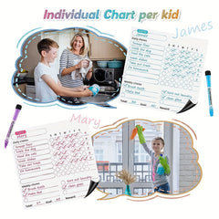 Magnetic Calendar Watch Set with Markers and Eraser