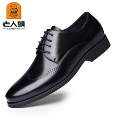 LAORENTOU Men's Wing Tip Leather Dress Shoes Oxford Shoes