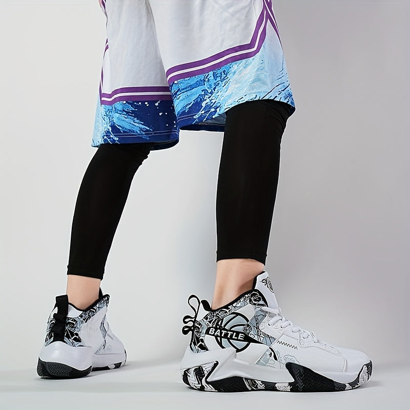 Men's High Top Basketball Shoes Soft Sole Shock Absorption