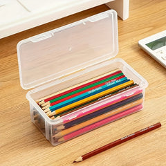 Large Capacity Transparent Plastic Storage Box for Art Supplies
