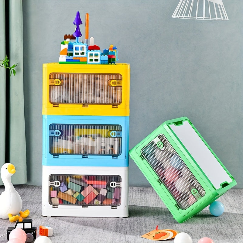 Creative Toy Storage Box with Drawing Board, Large Capacity Storage Bin