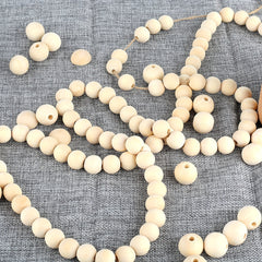 500pcs 10mm Natural Wooden Beads Unprocessed Round Spacer Beads DIY Crafts