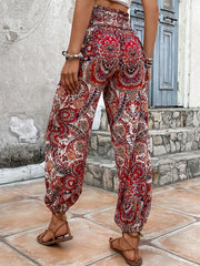 Paisley Print Joggers Boho Pants for Spring & Summer