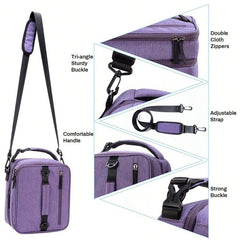 Insulated Bento Lunch Bag Square Oxford Cloth Hand Washable Aluminum Foil