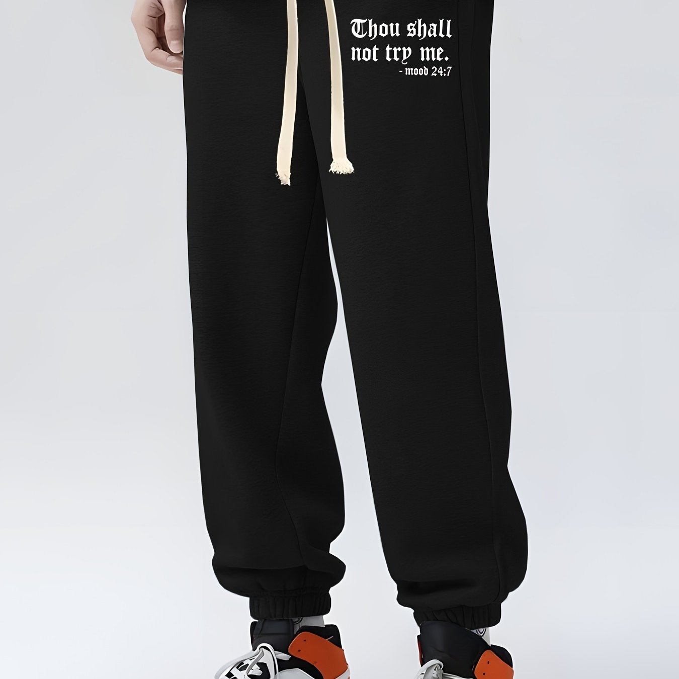Men's Print Sweatpants Casual Drawstring Joggers With Pockets