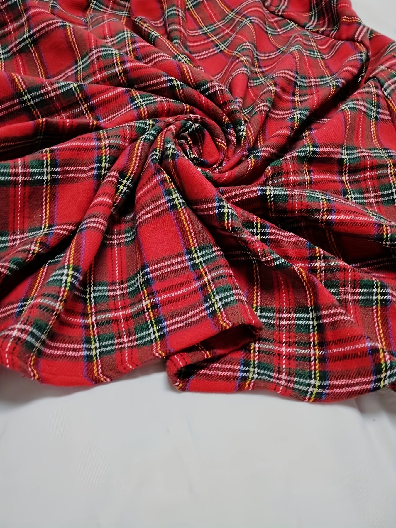  Plaid Print High Rise Swing Maxi Skirt
