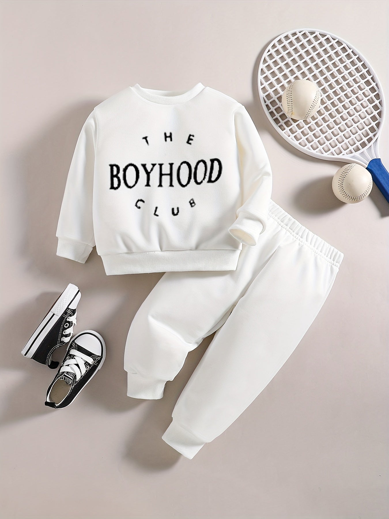 Baby Boy Casual Set THE BOYHOOD CLUB Print Kids Sweatshirt Trousers Set