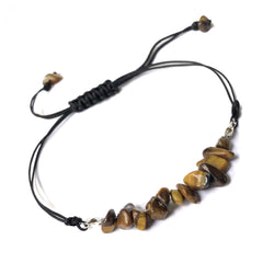 Miniy Stone Woven Bracelet Natural Stone Beads Braided Rope Stone Bracelet