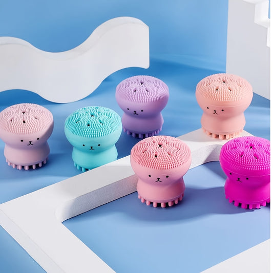 Silicone Exfoliating Face Brush Pore Minimizing Massage Soft Bristles