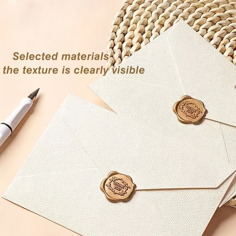 16 Pcs Vintage Stationery Paper & Envelopes Set, 3 Burlap Envelopes, 10 Writing