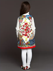 Girls' Vest Dress Ethnic Floral Digital Print Sleeveless Dress