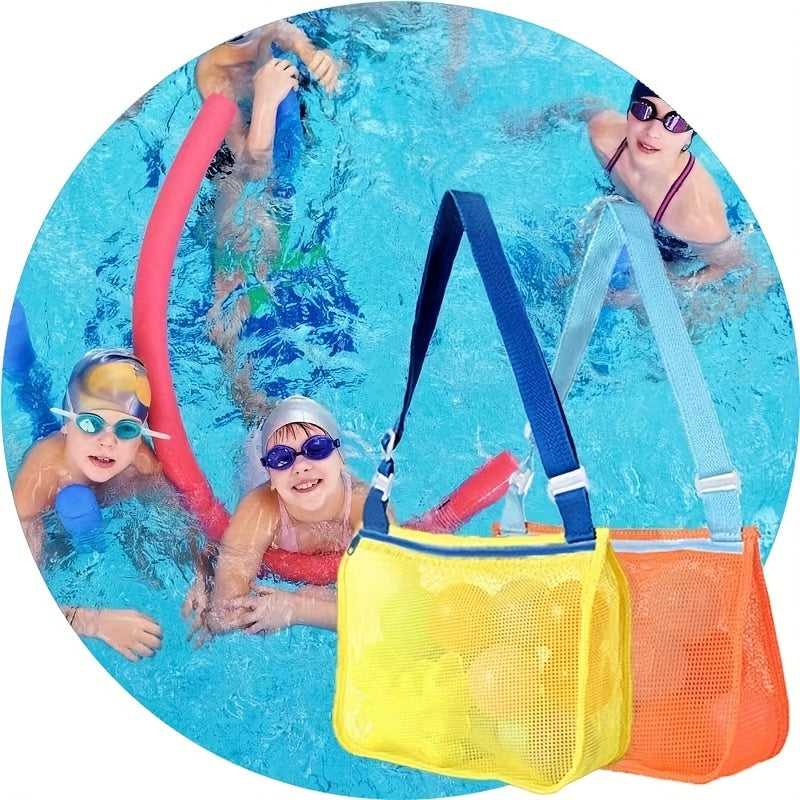 Kids Beach Mesh Bag Shell Collection Toy Storage Beach Bag