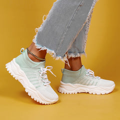 Women's Breathable Casual Shoes Lace-up Sneakers