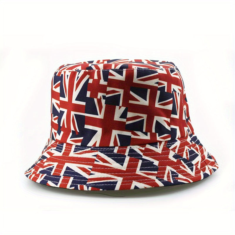 Print Reversible Bucket Hat Summer Sunscreen Fisherman Cap