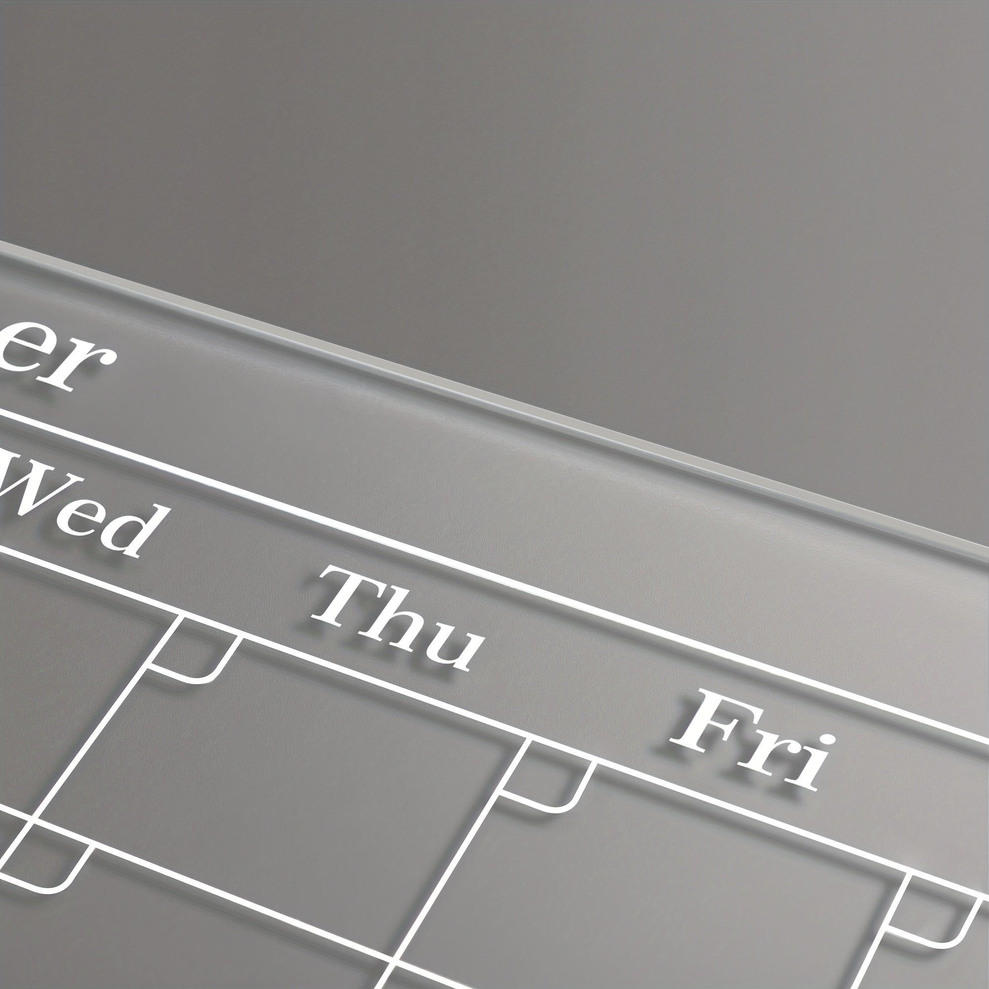 Acrylic Magnetic Blank Board Calendar For Fridge - Clear Dry Erase Planner