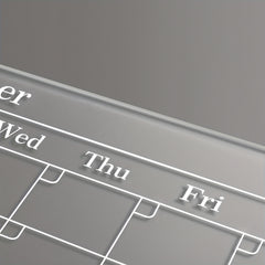 Acrylic Magnetic Blank Board Calendar For Fridge - Clear Dry Erase Planner
