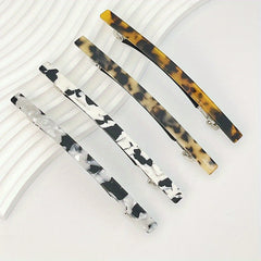 4pcs Long Barrette Style Hair Clip For Ponytail Holder Women Girls Hair Clip