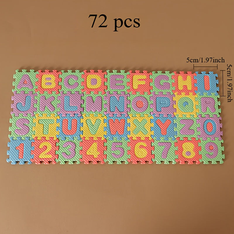72pcs Mini Puzzle Play Mat Colorful Educational Toy for Youngsters