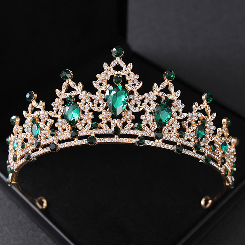 Colorful Rhinestone Crown Hairband Bridal Wedding Party Decor