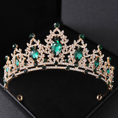 Colorful Rhinestone Crown Hairband Bridal Wedding Party Decor