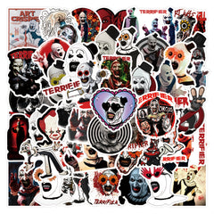 55 Terrifier Cartoon Sticker Pack for Laptops Water Bottles