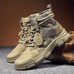 Men's Lace-up Service Boots Casual Walking Shoes