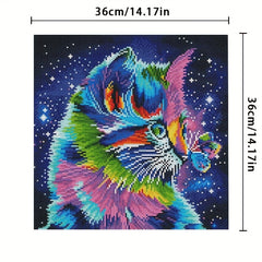 Cat Cross Stitch Embroidery Kit DIY Home Decor