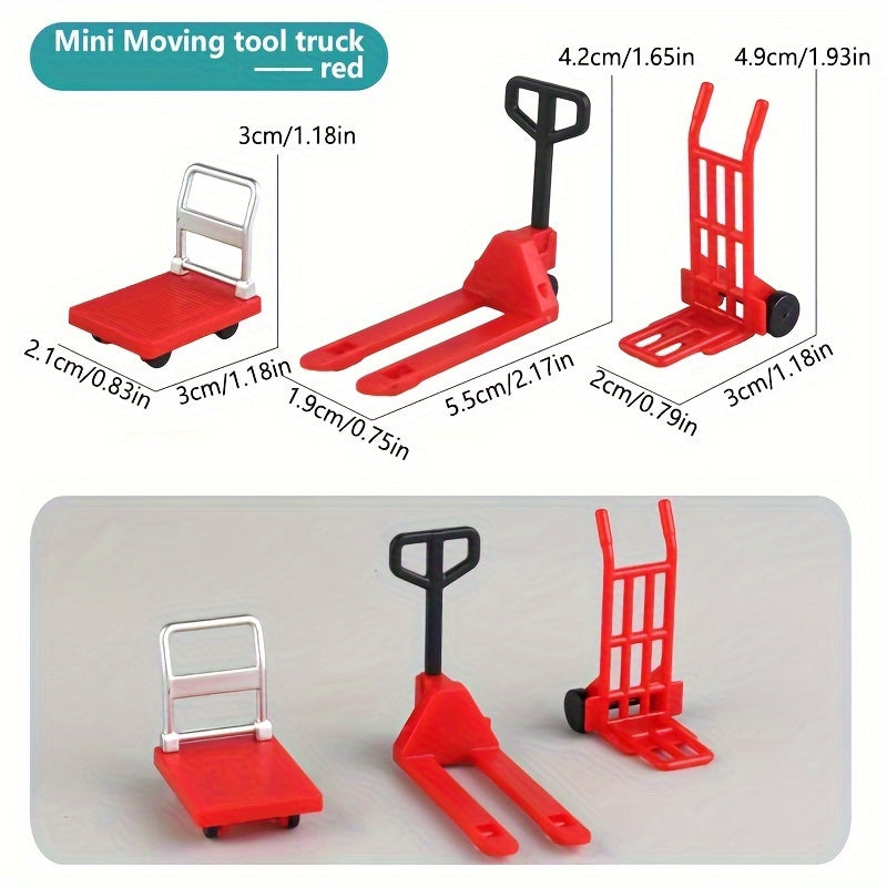 Mini Forklift Truck Toy Set Plastic Pallet Jacks Durable Finger Toys