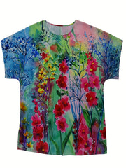  Floral Print Short Sleeve Tee