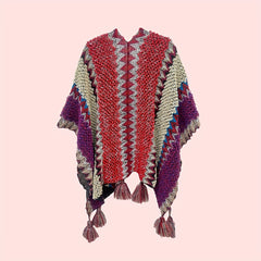 Boho Tassel Shawl Blanket Scarf Wrap Cape Windproof Poncho