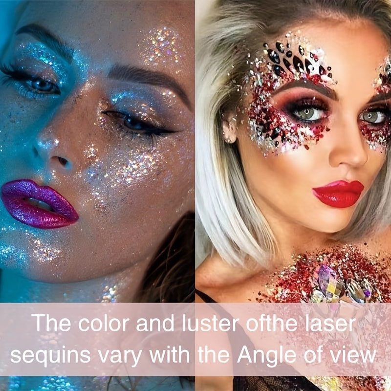 Glitter Eyeshadow Sequins Gel Body Face Stage Mermaid Scale Nail Art