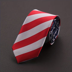 American Flag Pattern Tie Striped Necktie