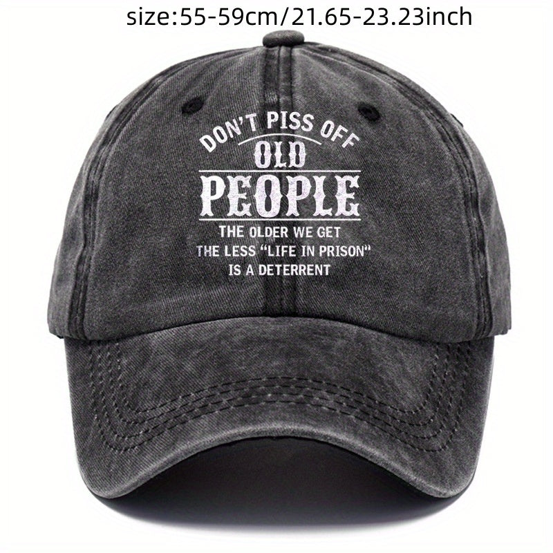 Skull Printed Vintage Baseball Cap Distressed Cotton Dad Hat Unisex Adjustable