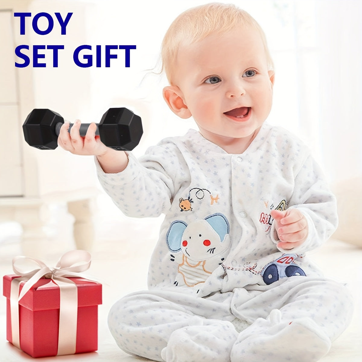 2pcs Baby Dumbbell Toy Sensory Handles in 6 Colors